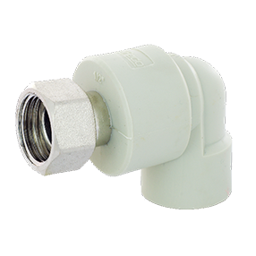 Муфта з накидною гайкою кутова 20x1/2' ппр/латунь, FADO